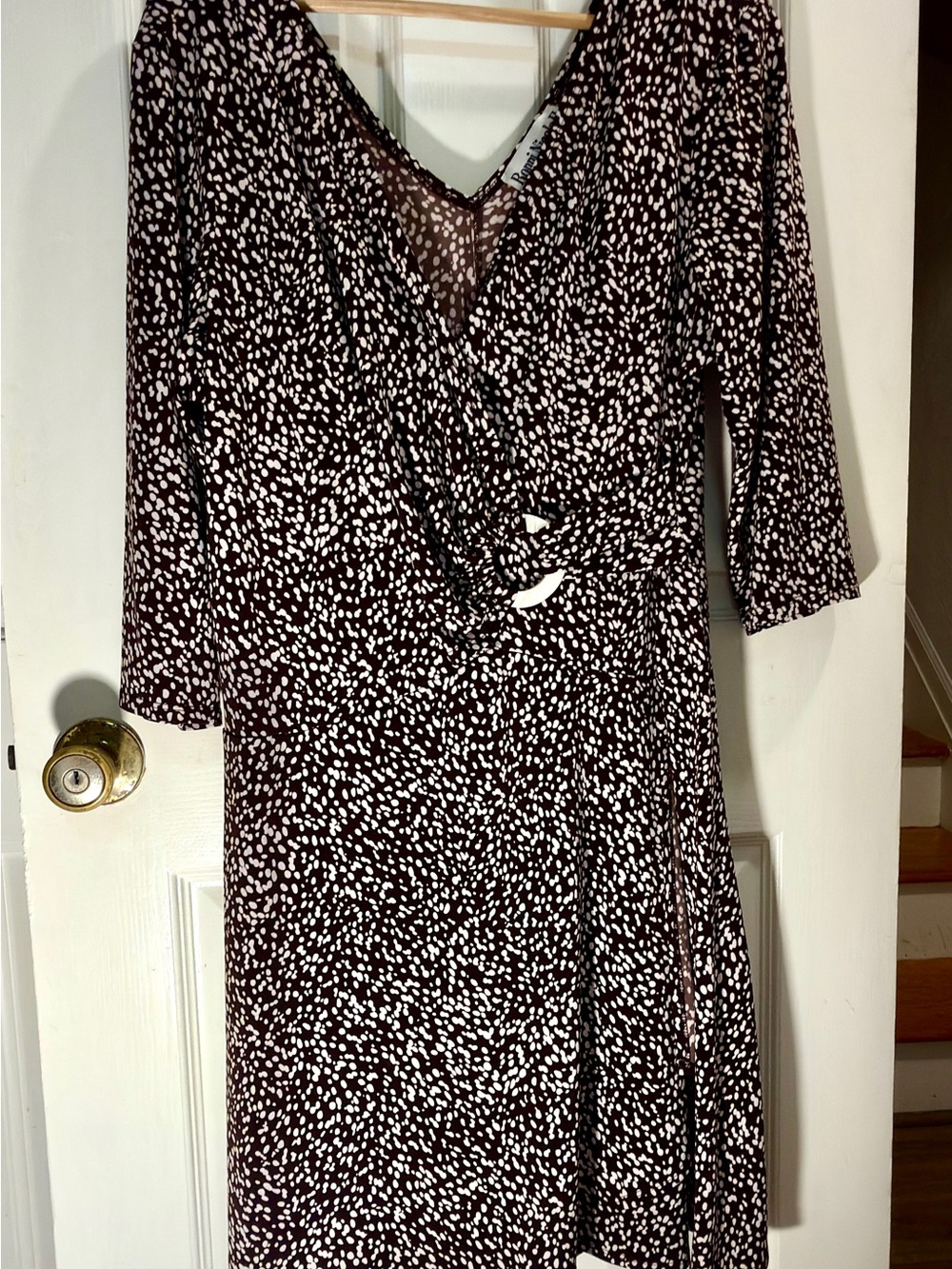 Ronni Nicole  Dress with Brown/White Speckled Print